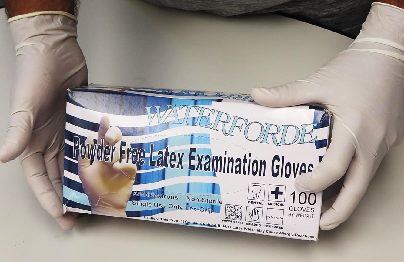 Waterforde PowderFree DoubleTextured Latex Exam Gloves Super Grip